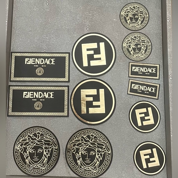 12 New fendi X Versace Stickers - Picture 1 of 1